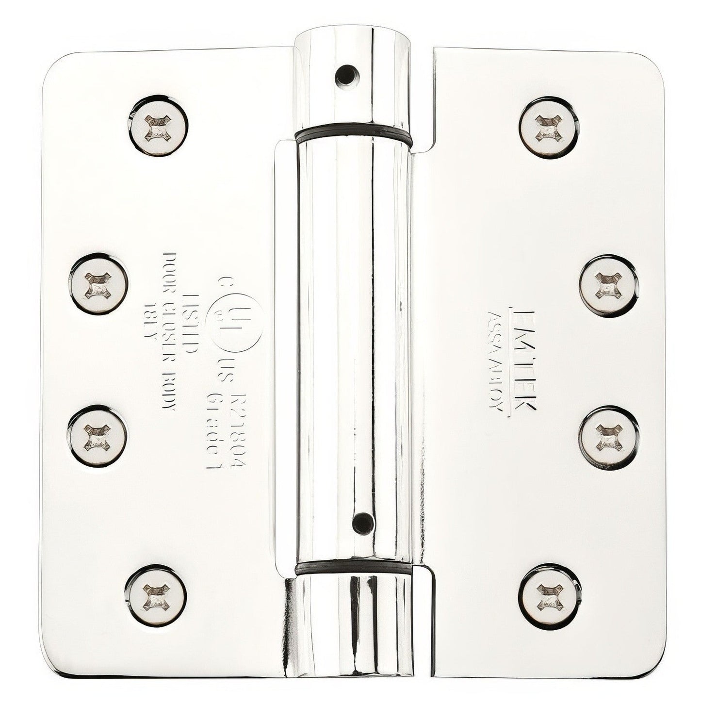 Emtek 4" x 4" Spring Mortise Hinge with 5/8" Radius Corners - Pair NRP