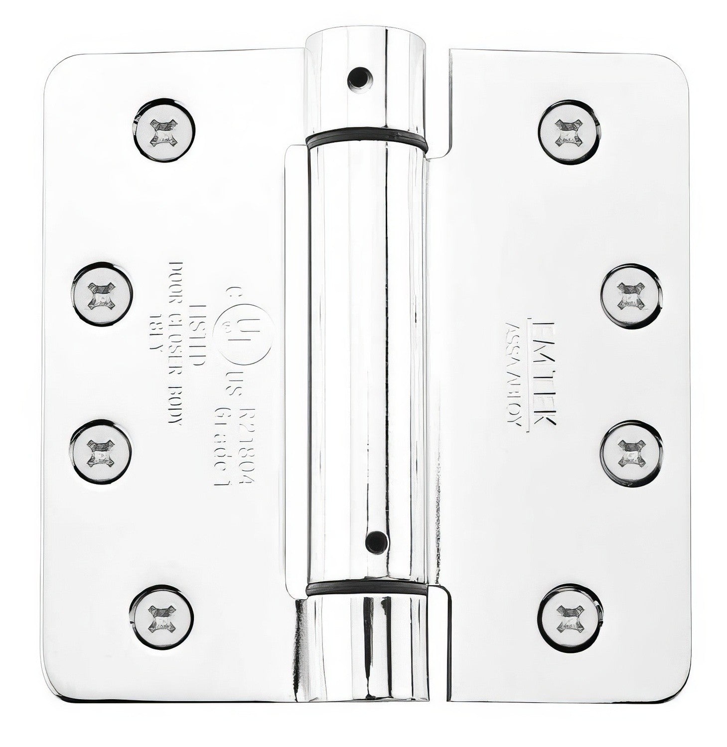 Emtek 4" x 4" Spring Mortise Hinge with 5/8" Radius Corners - Pair NRP