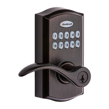 Kwikset 955PML-11PS Pembroke Lever Commercial Grade Electronic Smartcode Lever Lock with SmartKey Venetian Bronze Finish.