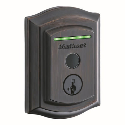 Kwikset 959TRLFPRT Halo Traditional Electronic Fingerprint Deadbolt