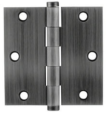 Emtek 3.5" x 3.5" Solid Brass Square Corner Plain Bearing Mortise Hinge - Pair