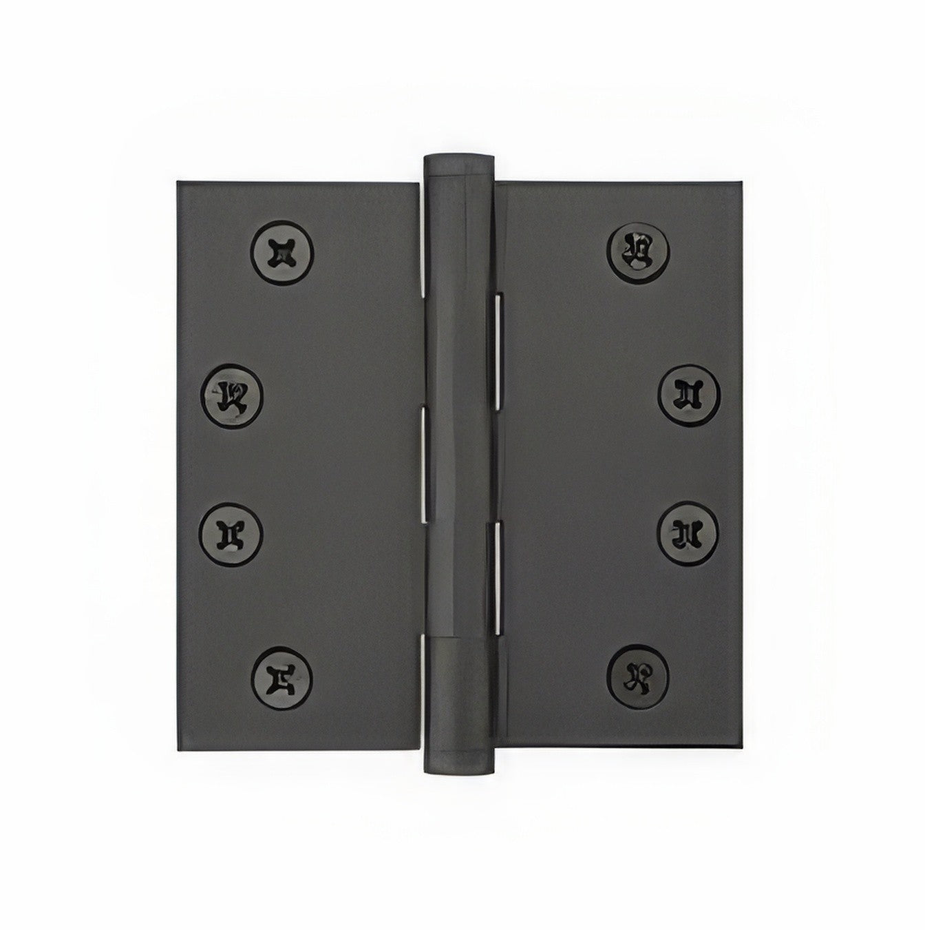 Emtek 4" x 4" Solid Brass Residential Duty Square Corner Hinges - Pair