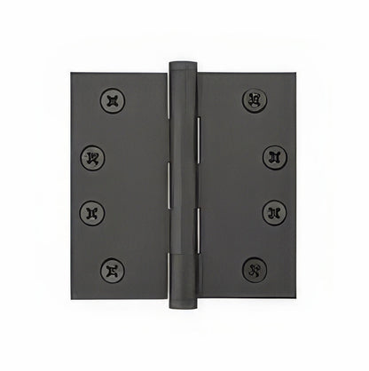 Emtek 4" x 4" Solid Brass Residential Duty Square Corner Hinges - Pair