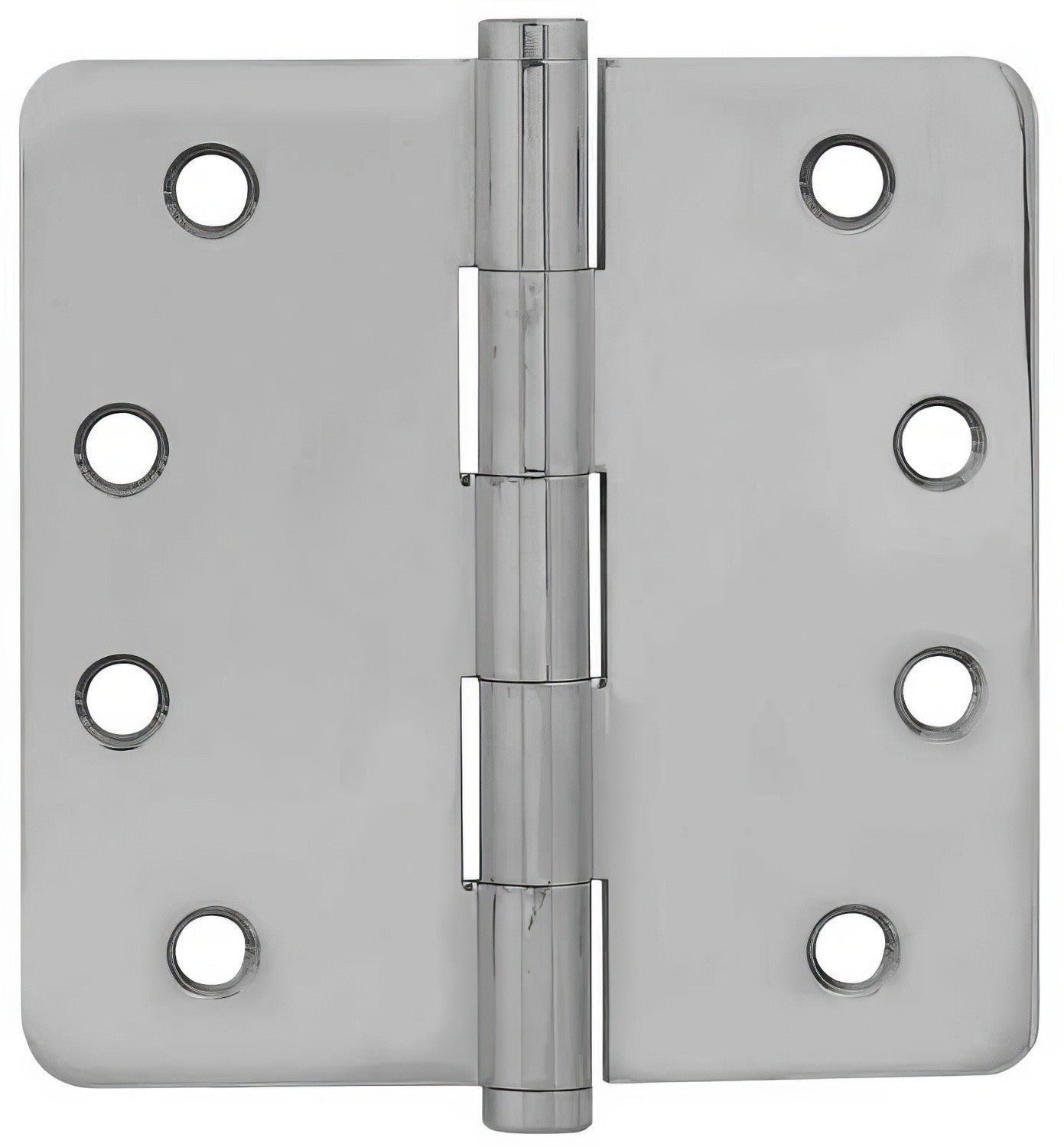 Emtek 4" x 4" Solid Brass 1/4" Radius Corner Plain Bearing Mortise Hinge - Pair