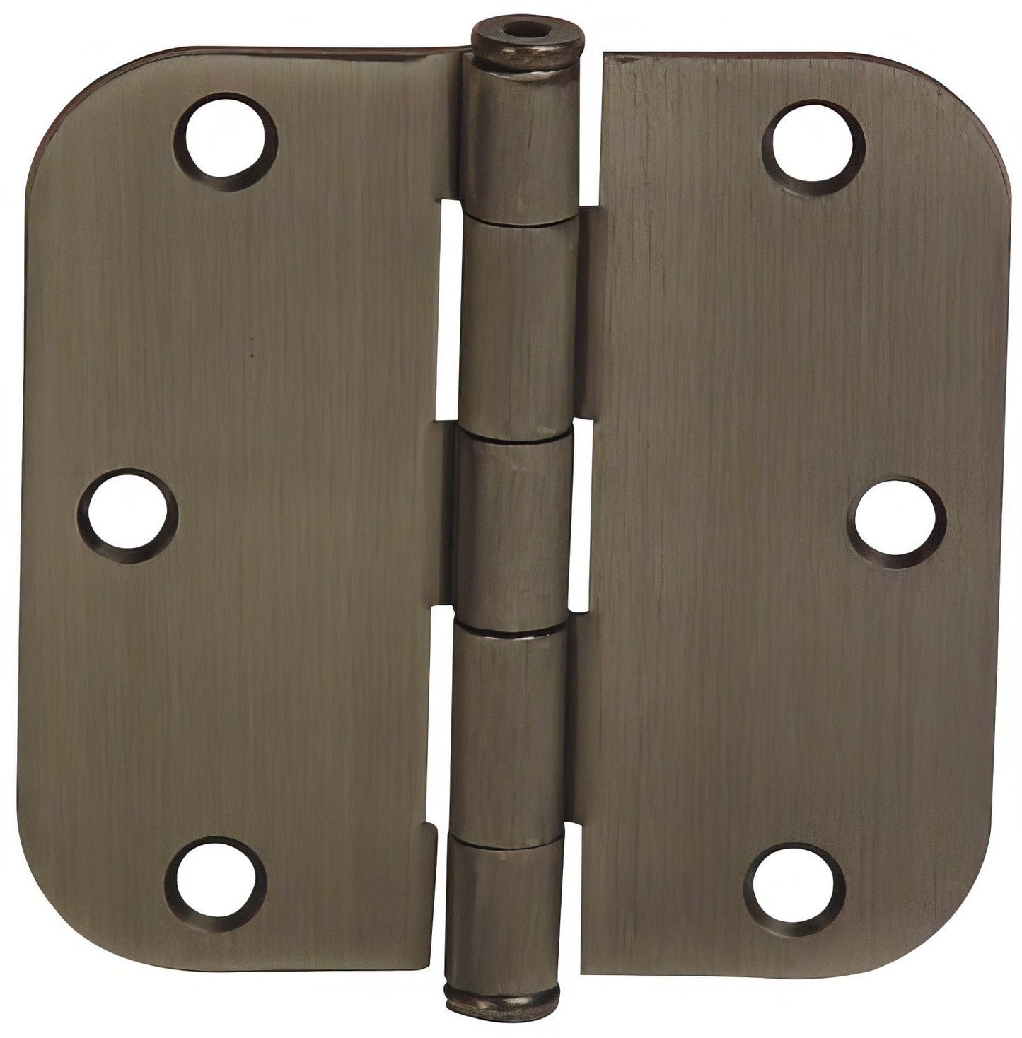 Emtek 3.5" x 3.5" Solid Brass 5/8" Radius Corner Plain Bearing Mortise Hinge - Pair