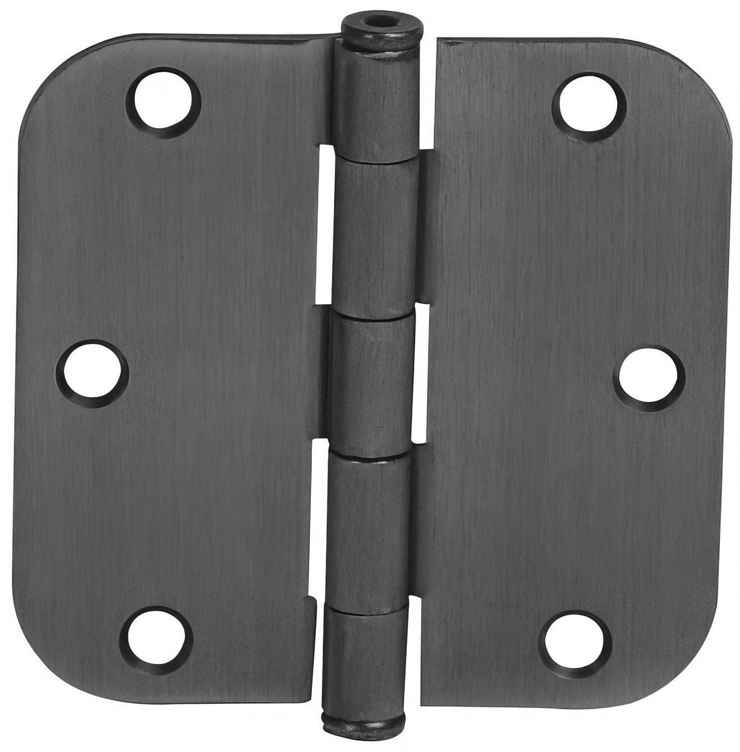 Emtek 3.5" x 3.5" Solid Brass 5/8" Radius Corner Plain Bearing Mortise Hinge - Pair