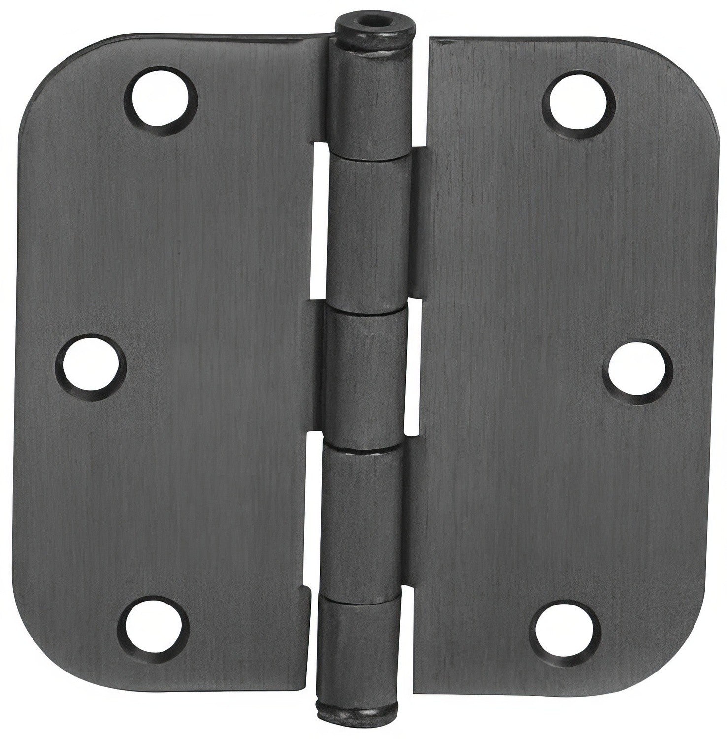 Emtek 3.5" x 3.5" Solid Brass 5/8" Radius Corner Plain Bearing Mortise Hinge - Pair
