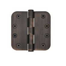 Emtek 96134US 4" x 4" Solid Brass 5/8" Radius Corner Plain Bearing Mortise Hinge - Pair