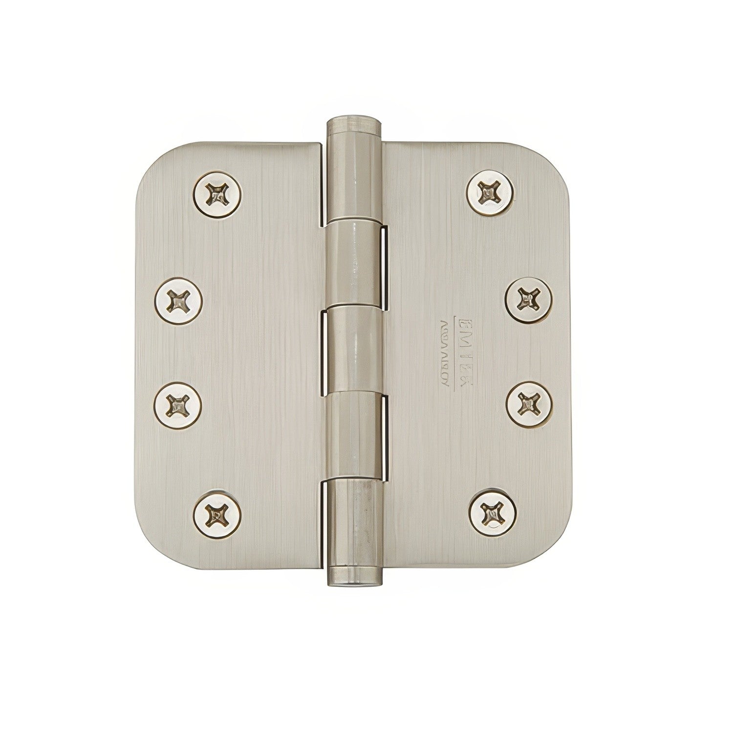 Emtek 96134US 4" x 4" Solid Brass 5/8" Radius Corner Plain Bearing Mortise Hinge - Pair