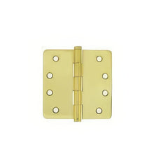 Emtek 96134US 4" x 4" Solid Brass 5/8" Radius Corner Plain Bearing Mortise Hinge - Pair.