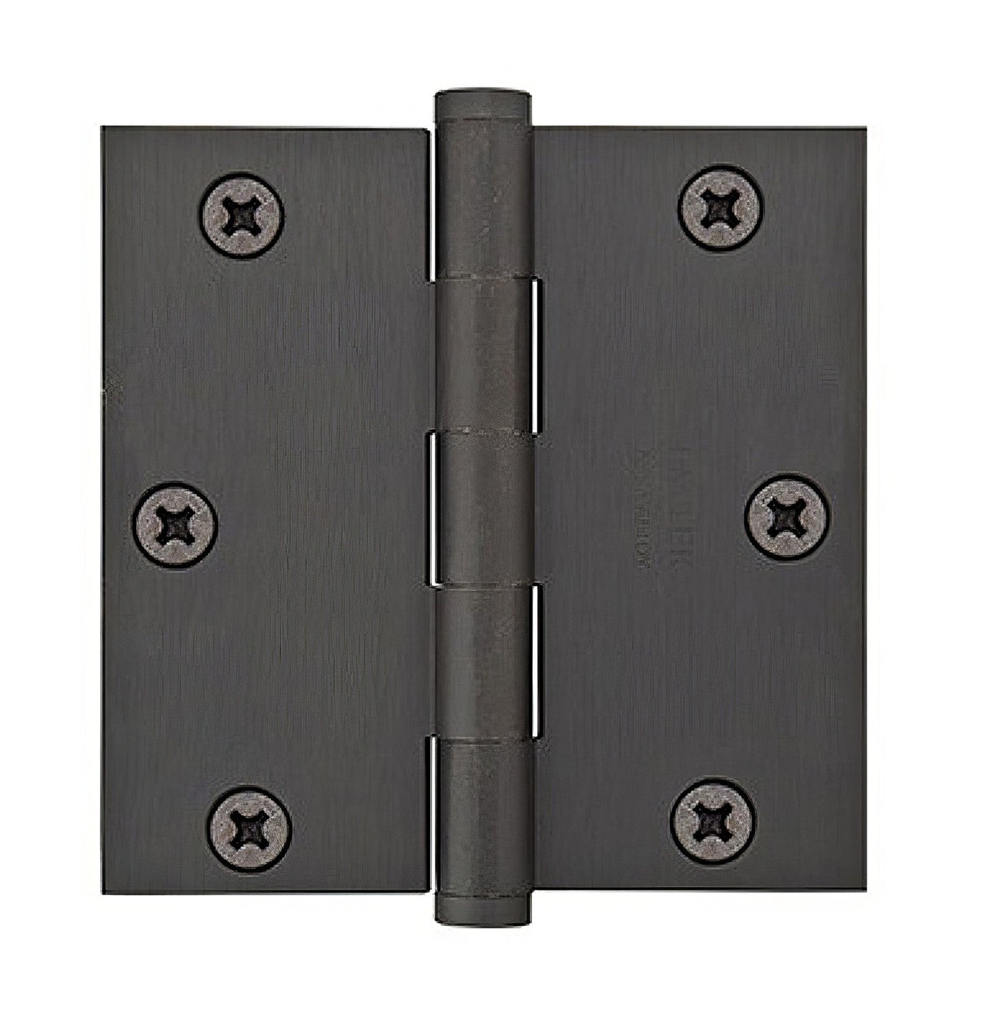 Emtek 96213US 3.5" x 3.5" Solid Brass Square Corner Plain Bearing Mortise Hinge - Pair