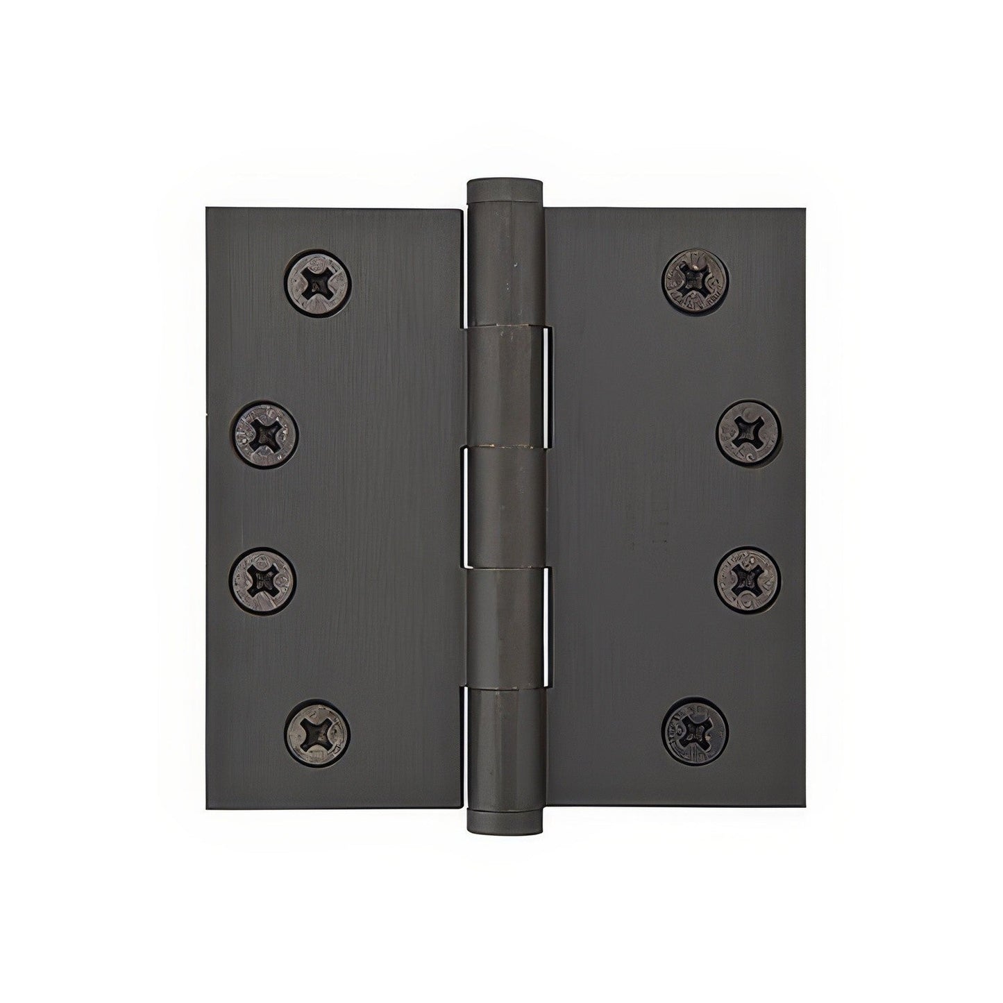 Emtek 4" x 4" Solid Brass Square Corner Plain Bearing Mortise Hinge - Pair.
