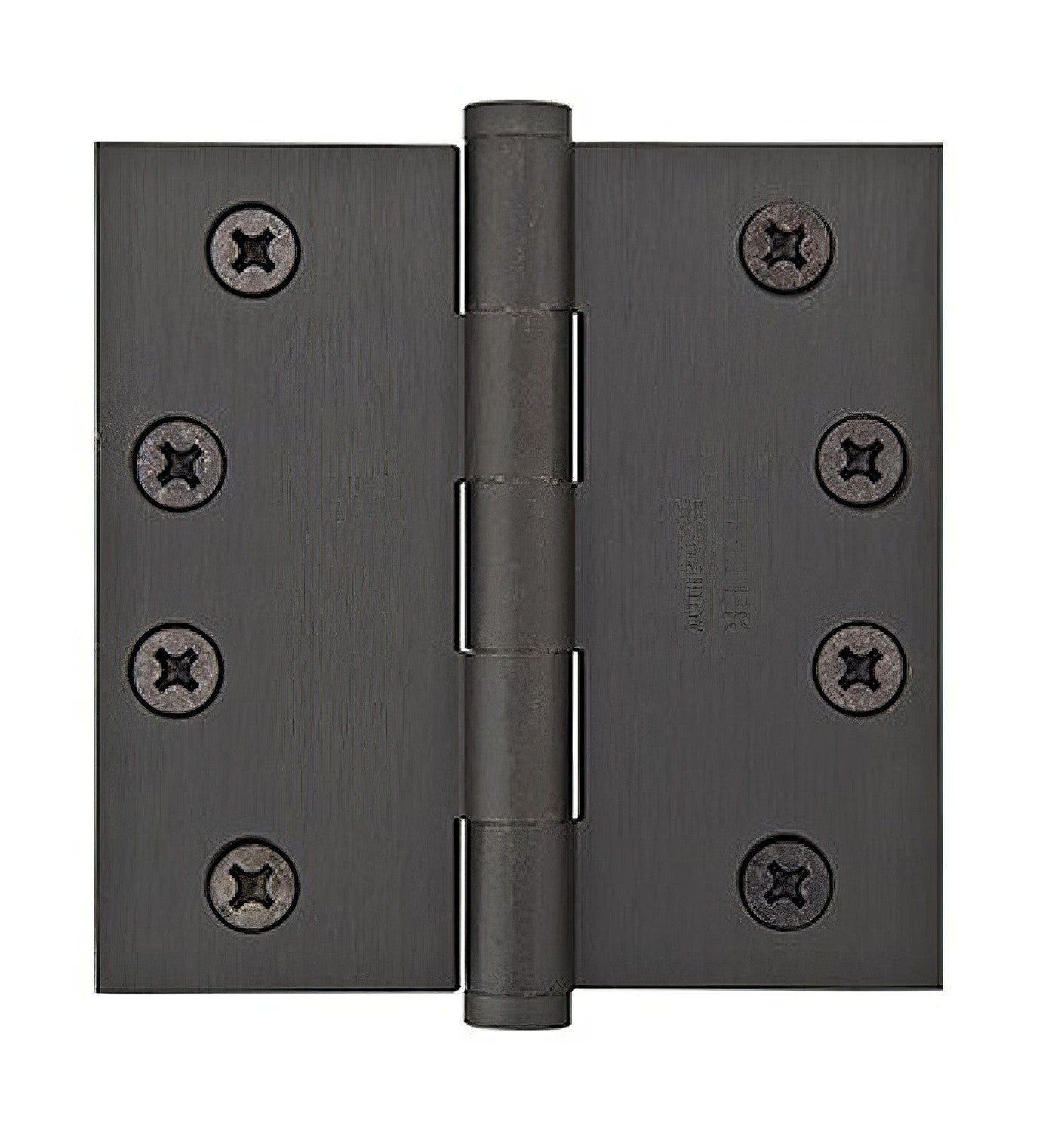Emtek 4" x 4" Solid Brass Square Corner Plain Bearing Mortise Hinge - Pair