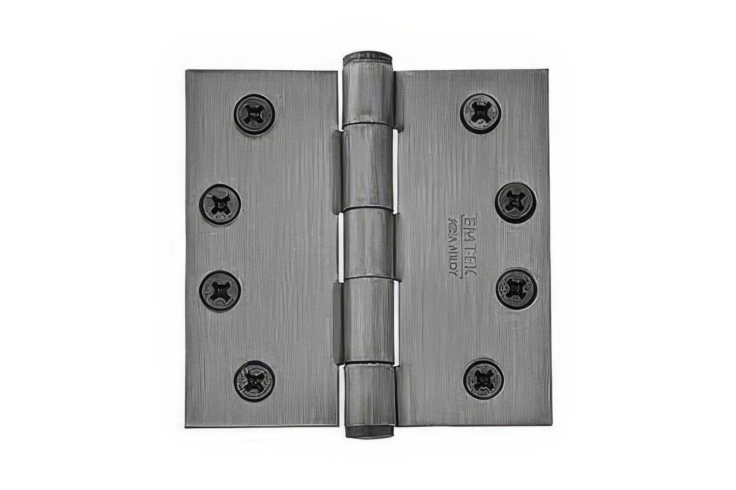 Emtek 4" x 4" Solid Brass Square Corner Plain Bearing Mortise Hinge - Pair