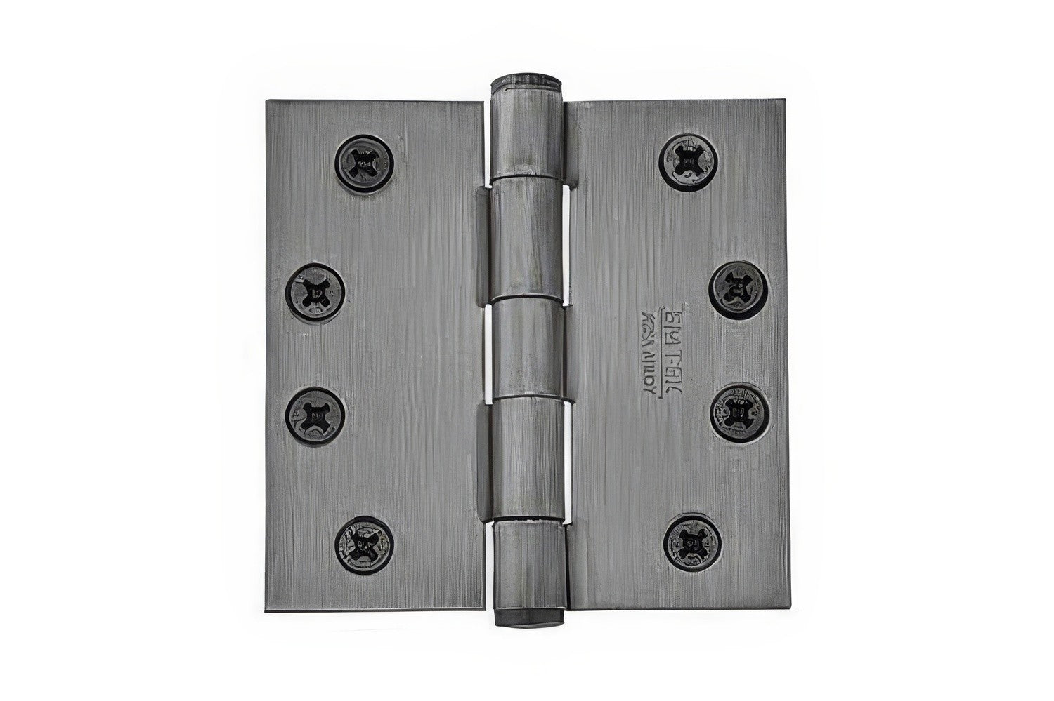 Emtek 4" x 4" Solid Brass Square Corner Plain Bearing Mortise Hinge - Pair