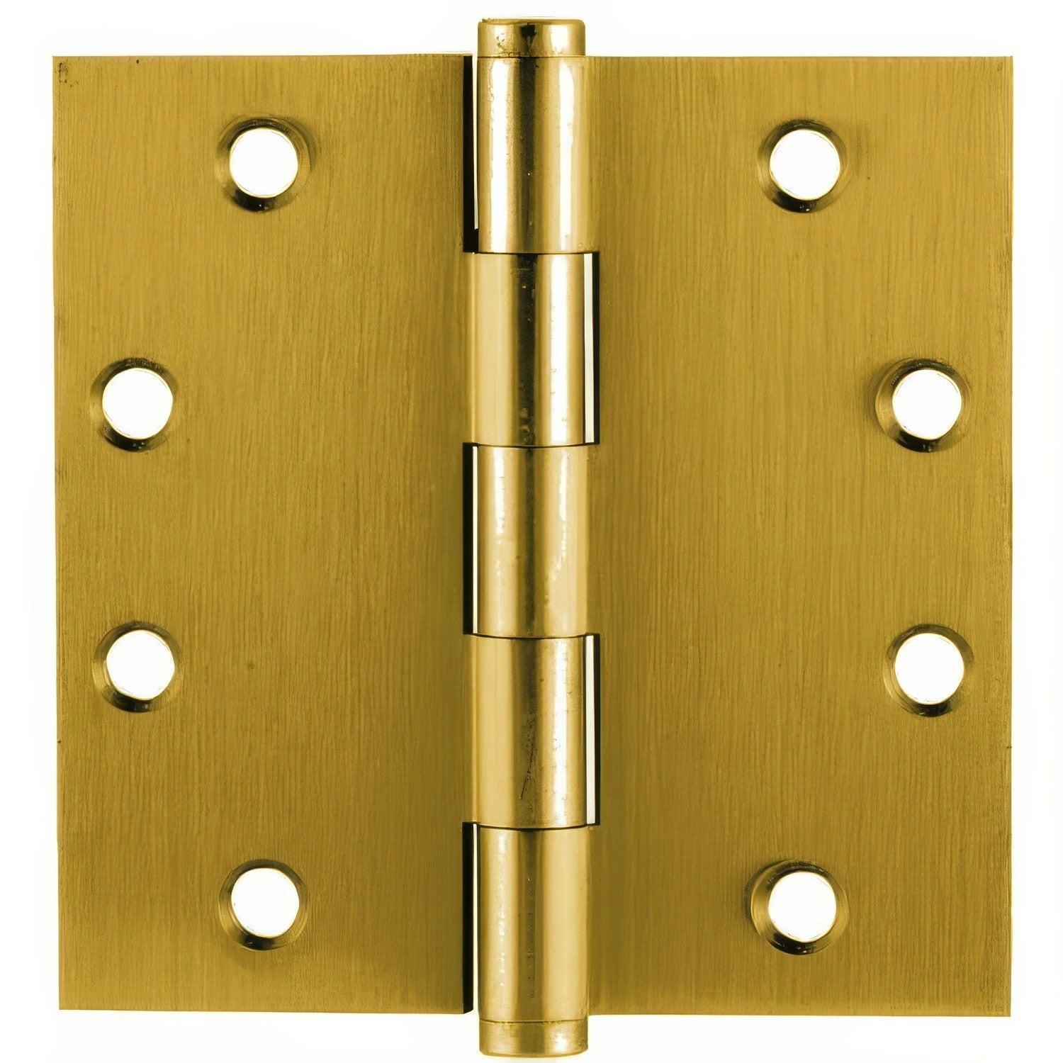 Emtek 96215US 4.5" x 4.5" Solid Brass Square Corner Plain Bearing Mortise Hinge - Pair.