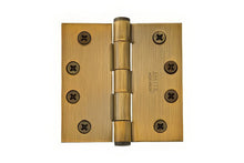 Emtek 4" x 4" Solid Brass Square Corner Plain Bearing Mortise Hinge - Pair.
