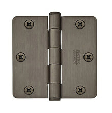 Emtek 96223US 3.5" x 3.5" Solid Brass 1/4" Radius Corner Plain Bearing Mortise Hinge - Pair