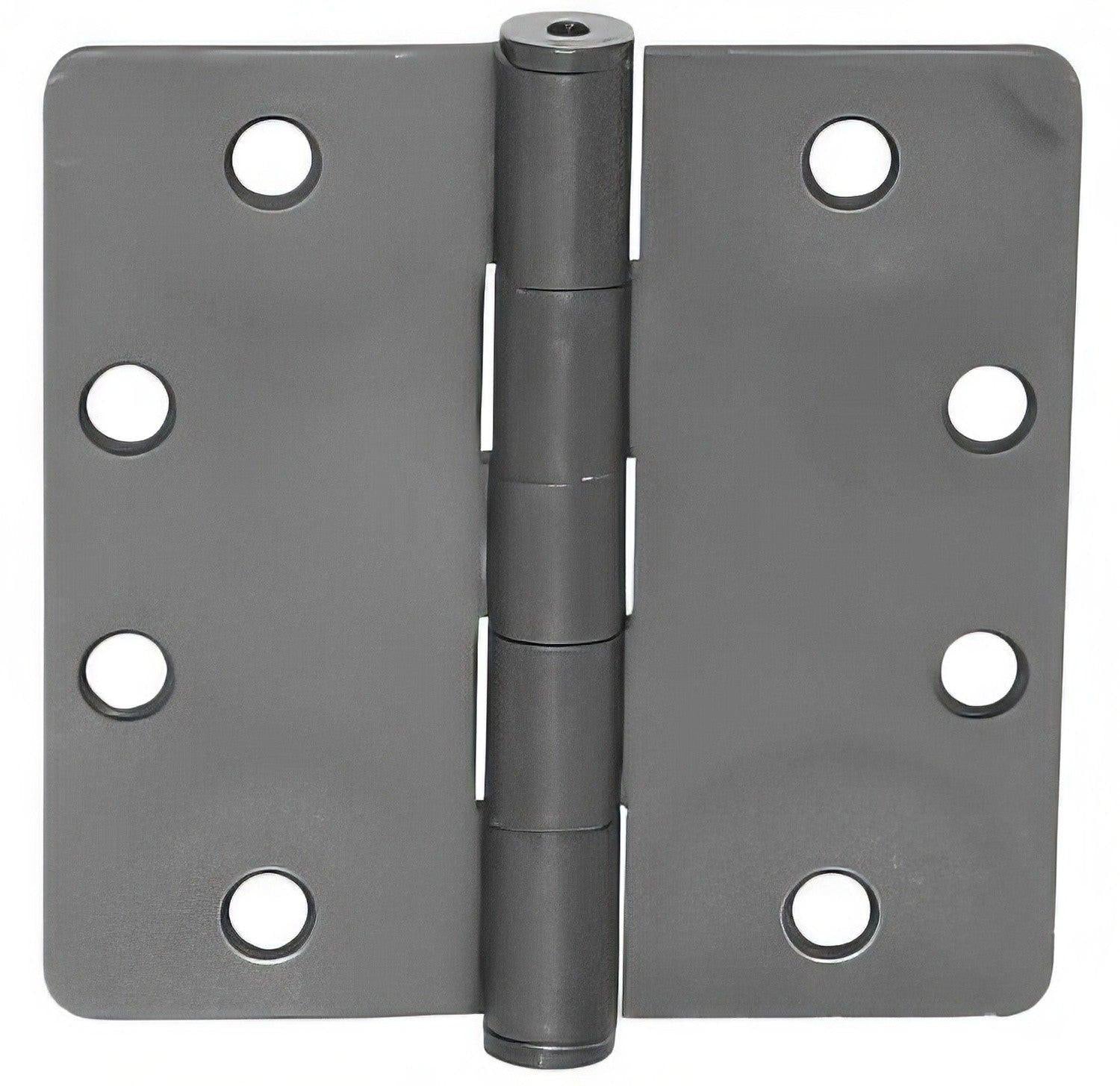 Emtek 4" x 4" Solid Brass 1/4" Radius Corner Plain Bearing Mortise Hinge - Pair.