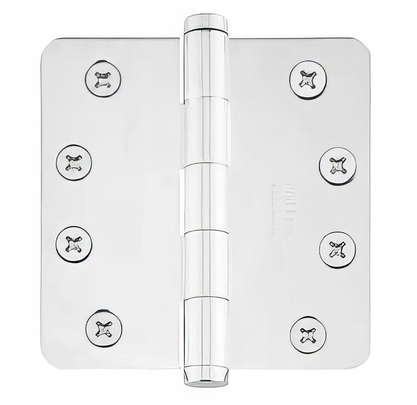 Emtek 4" x 4" Solid Brass 1/4" Radius Corner Plain Bearing Mortise Hinge - Pair