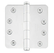 Emtek 4" x 4" Solid Brass 1/4" Radius Corner Plain Bearing Mortise Hinge - Pair