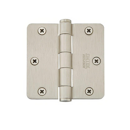 Emtek 96233 3.5" x 3.5" Solid Brass 5/8" Radius Corner Plain Bearing Mortise Hinge - Pair
