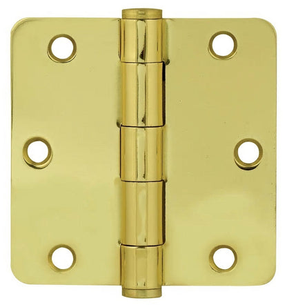 Emtek 96233 3.5" x 3.5" Solid Brass 5/8" Radius Corner Plain Bearing Mortise Hinge - Pair.