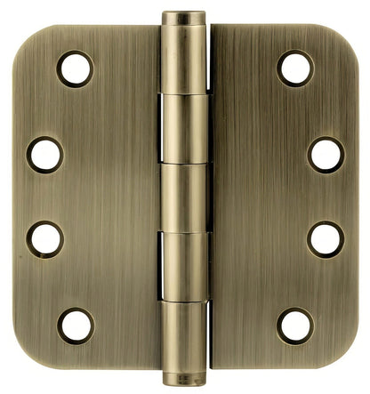 Emtek 96234 4" x 4" Solid Brass 5/8" Radius Corner Plain Bearing Mortise Hinge - Pair