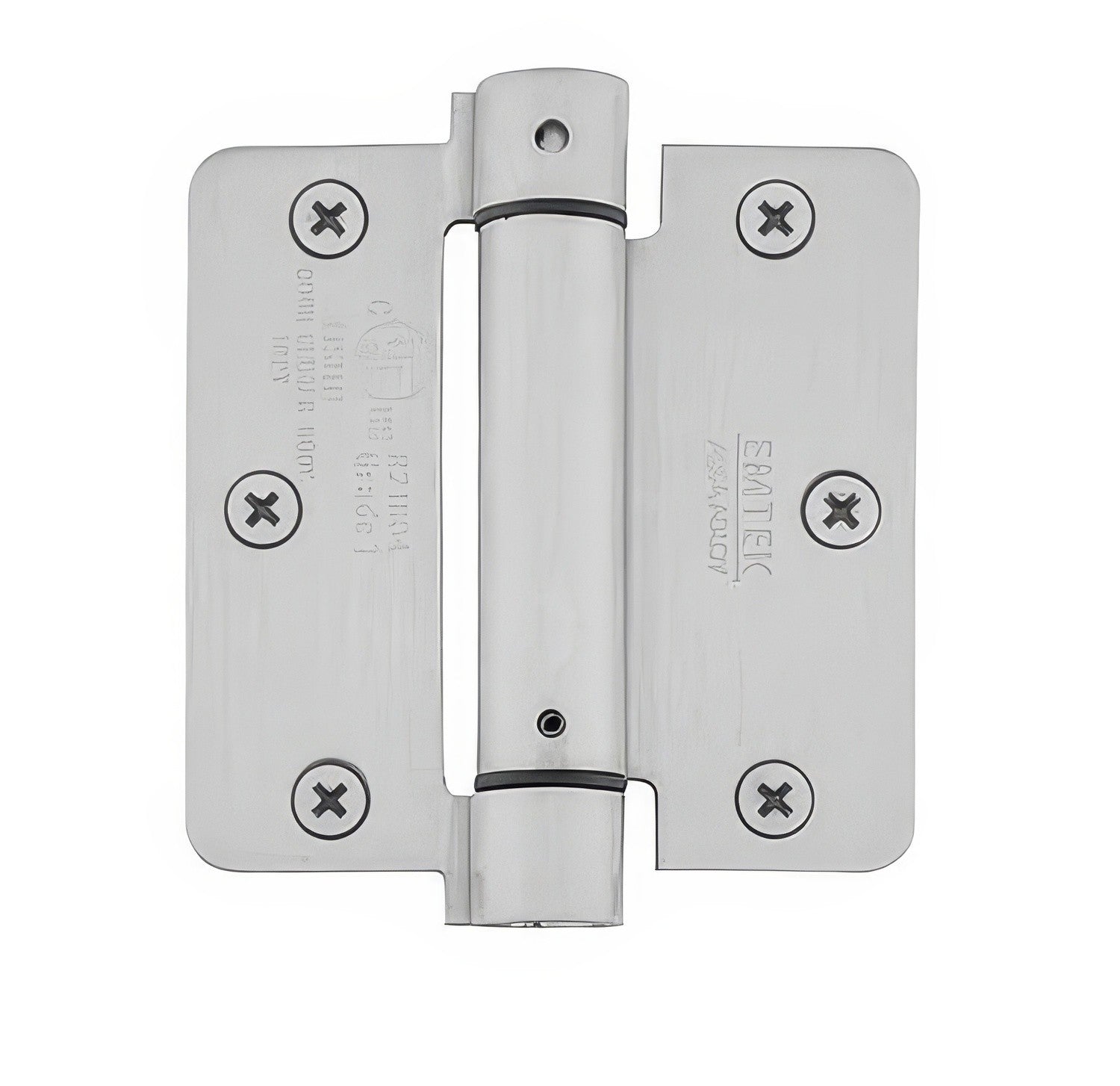 Emtek 96234 4" x 4" Solid Brass 5/8" Radius Corner Plain Bearing Mortise Hinge - Pair