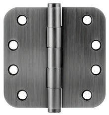 Emtek 96234 4" x 4" Solid Brass 5/8" Radius Corner Plain Bearing Mortise Hinge - Pair