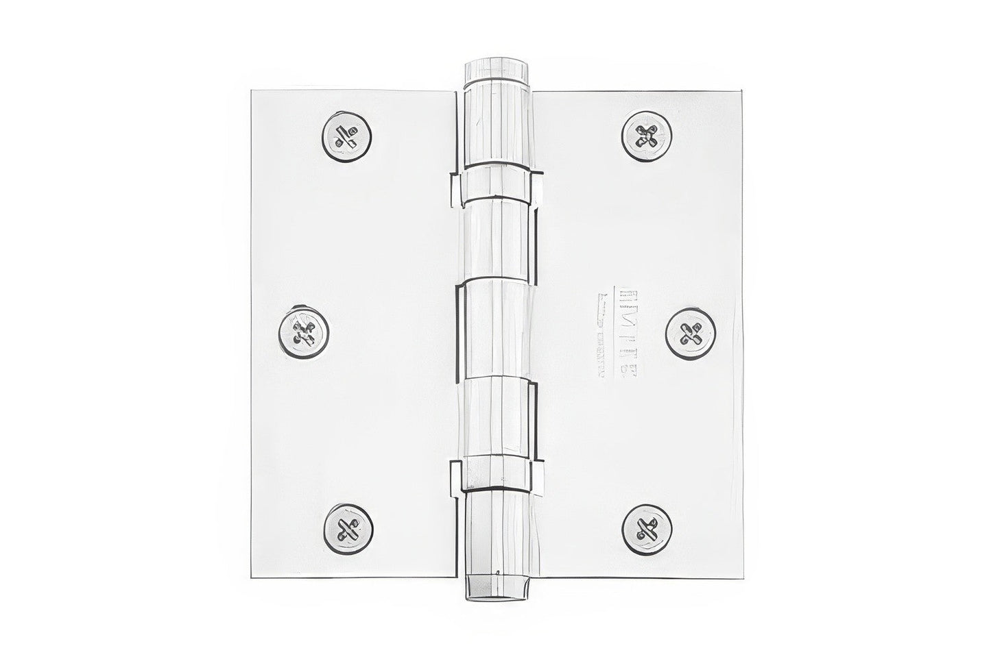 Emtek 96413 3.5" x 3.5" Solid Brass Square Corner Ball Bearing Mortise Hinge - Pair.