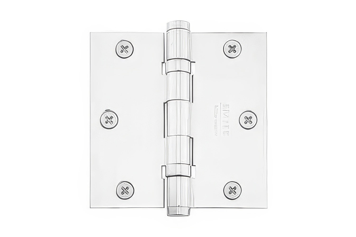 Emtek 96413 3.5" x 3.5" Solid Brass Square Corner Ball Bearing Mortise Hinge - Pair.