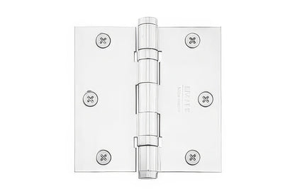 Emtek 96413 3.5" x 3.5" Solid Brass Square Corner Ball Bearing Mortise Hinge - Pair