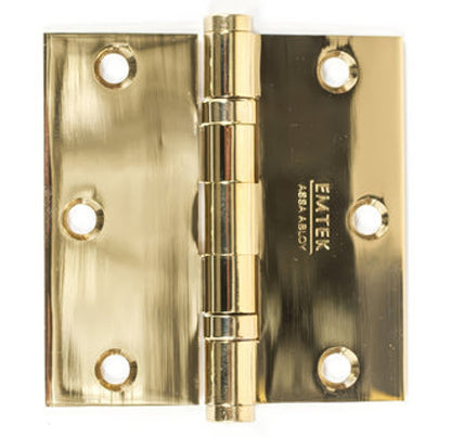 Emtek 96413 3.5" x 3.5" Solid Brass Square Corner Ball Bearing Mortise Hinge - Pair