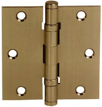 Emtek 96413 3.5" x 3.5" Solid Brass Square Corner Ball Bearing Mortise Hinge - Pair