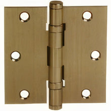 Emtek 4" x 4" Solid Brass Square Corner Ball Bearing Mortise Hinge - Pair