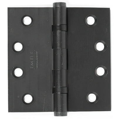 Emtek 4" x 4" Solid Brass Square Corner Ball Bearing Mortise Hinge - Pair