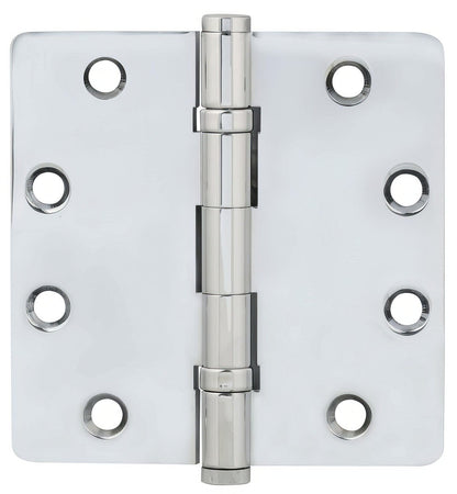 Emtek 4" x 4" Solid Brass Square Corner Ball Bearing Mortise Hinge - Pair