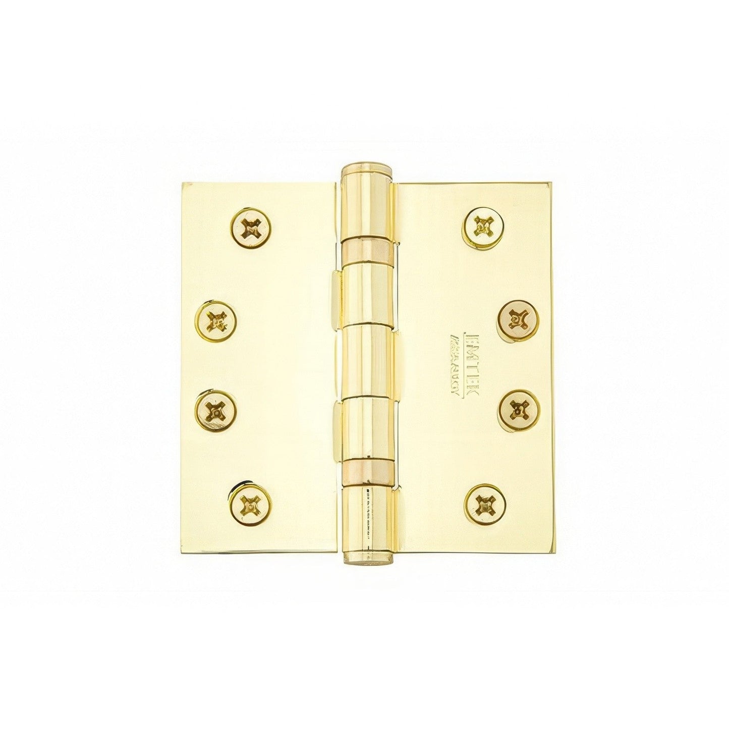 Emtek 4" x 4" Solid Brass Square Corner Ball Bearing Mortise Hinge - Pair.