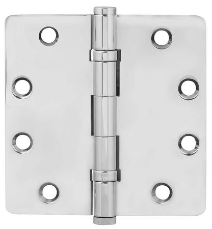 Emtek 4" x 4" Solid Brass Square Corner Ball Bearing Mortise Hinge - Pair