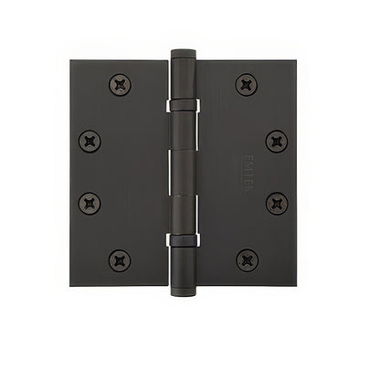 Emtek 4.5" x 4.5" Solid Brass Square Corner Ball Bearing Mortise Hinge - Pair.