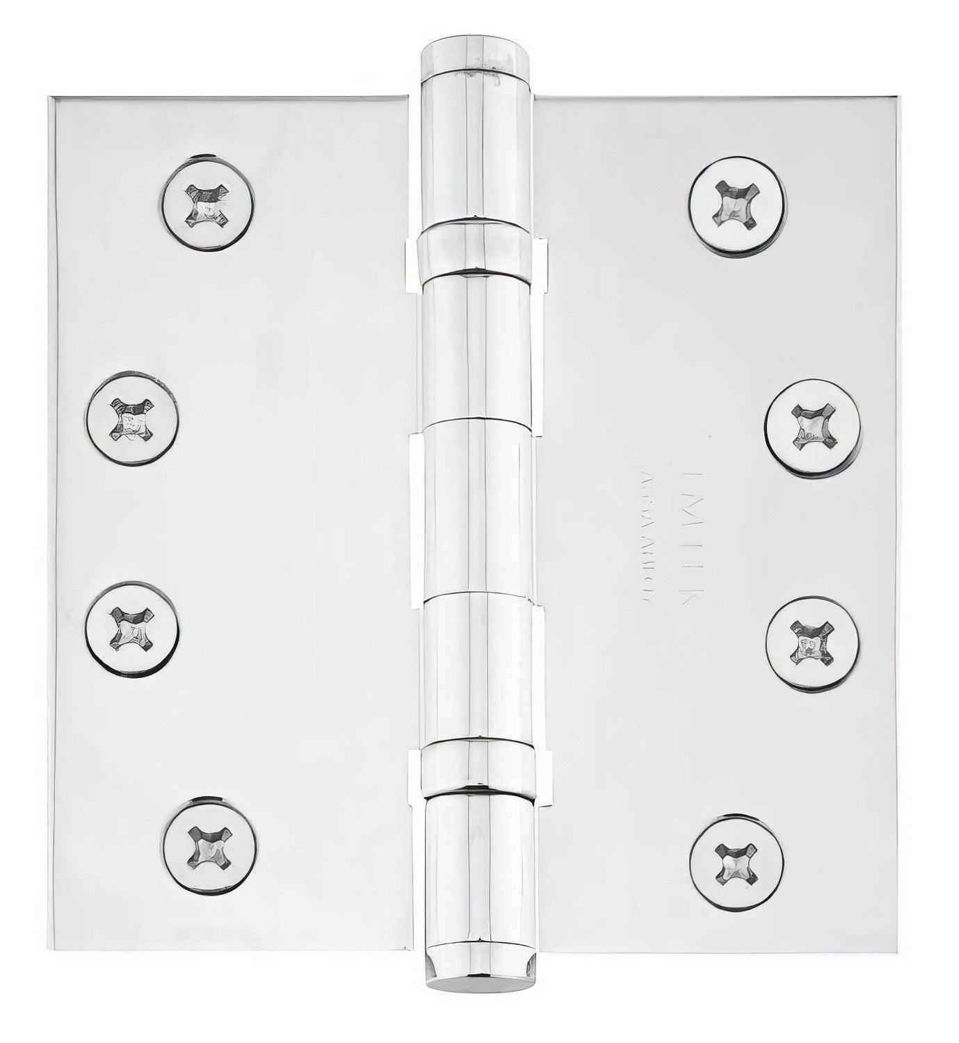 Emtek 4.5" x 4.5" Solid Brass Square Corner Ball Bearing Mortise Hinge - Pair.