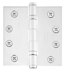 Emtek 4.5" x 4.5" Solid Brass Square Corner Ball Bearing Mortise Hinge - Pair.