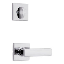 Kwikset 966BRNLSQT-26.UNIV Breton Lever with Square Rose Interior Single Cylinder Handleset Trim for Both 800 and 687 Series Handlesets Bright Chrome Finish.
