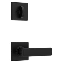 Kwikset 966BRNLSQT-514.UNIV Breton Lever with Square Rose Interior Single Cylinder Handleset Trim for Both 800 and 687 Series Handlesets Matte Black Finish.