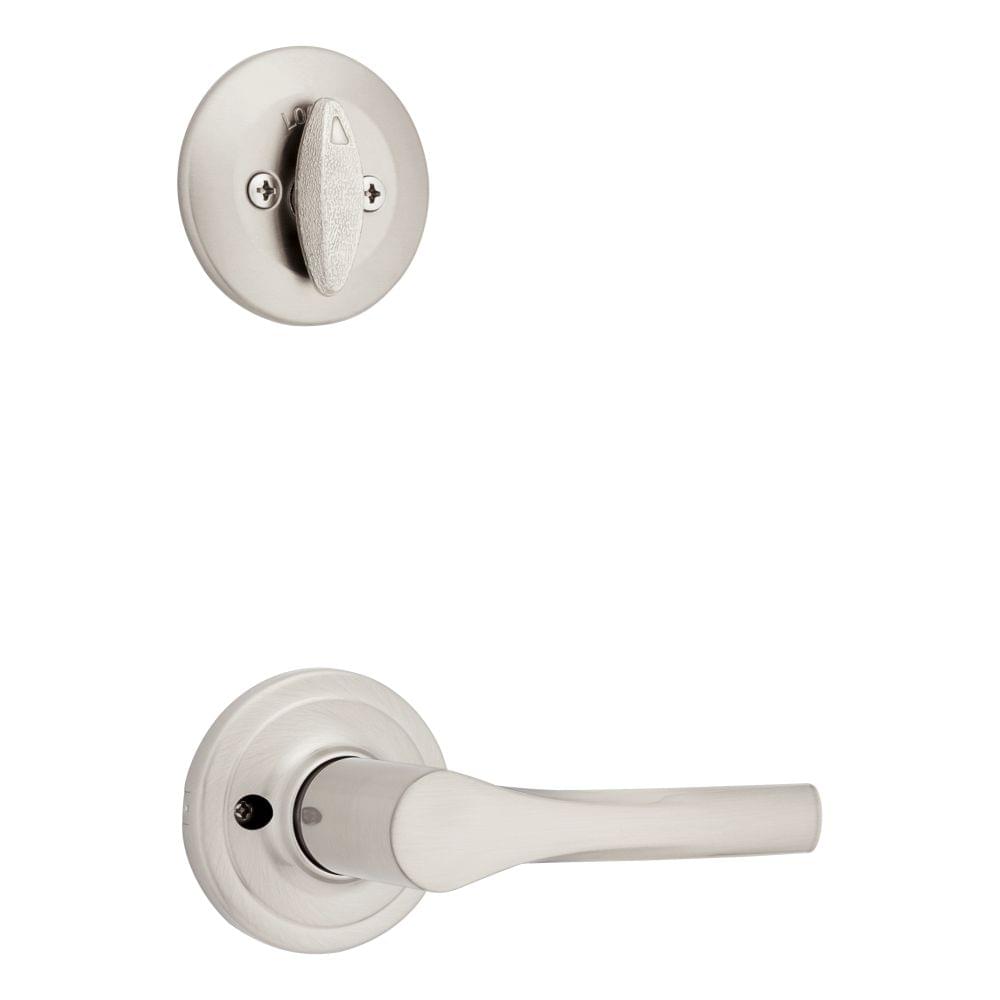 Kwikset 966HYL-15.UNIV Henley Lever Interior Single Cylinder Handleset Trim for Both 800 and 687 Series Handlesets Satin Nickel Finish.
