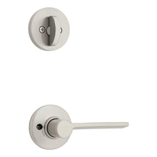 Kwikset 966LRLRDTLH-15.UNIV Left Hand Ladera Lever with Round Rose Interior Single Cylinder Handleset Trim for Both 800 and 687 Series Handlesets Satin Nickel Finish.