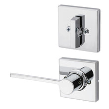 Kwikset 966LRLSQTRH-26.UNIV Right Hand Ladera Lever with Square Rose Interior Single Cylinder Handleset Trim for Both 800 and 687 Series Handlesets Bright Chrome Finish.