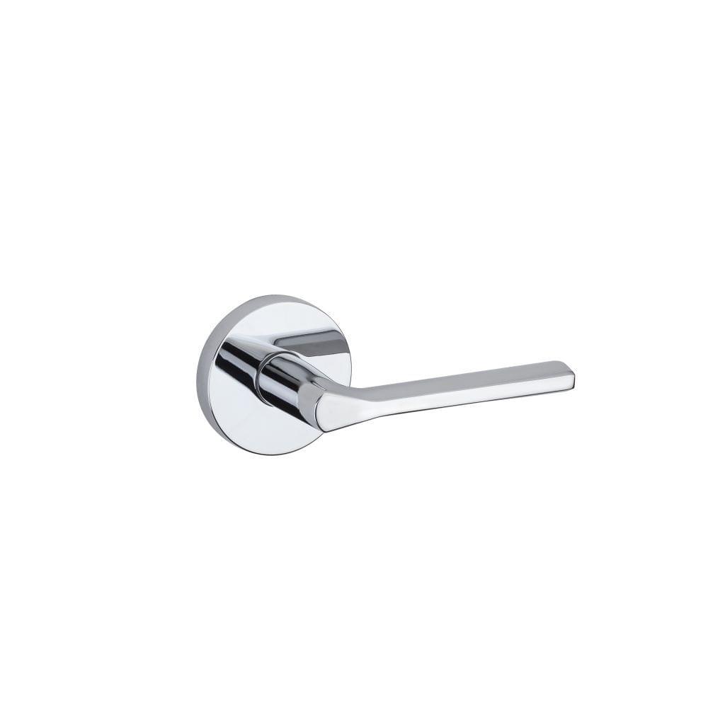 Kwikset 966LSLRDT-26.UNIV Lisbon Lever with Round Rose Interior Single Cylinder Handleset Trim for Both 800 and 687 Series Handlesets Bright Chrome Finish.