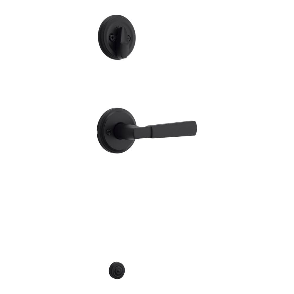Kwikset 966PHL-514.UNIV Perth Lever Interior Single Cylinder Handleset Trim for Both 800 and 687 Series Handlesets Matte Black Finish.